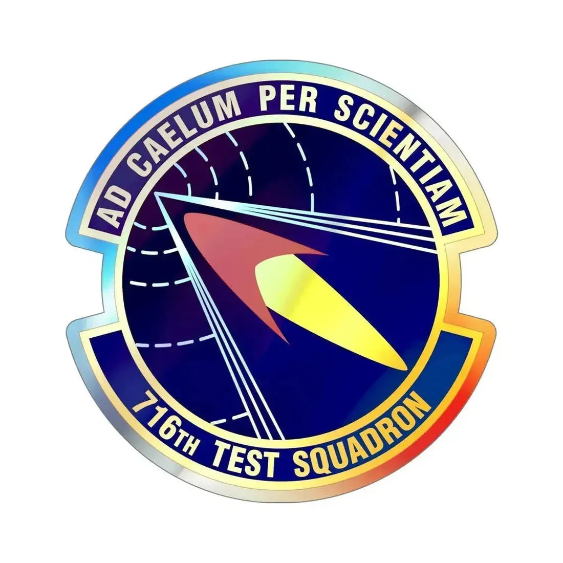 716th Test Squadron (U.S. Air Force) Holographic STICKER Die-Cut Vinyl Decal 6 Inch Holographic - The Sticker Space