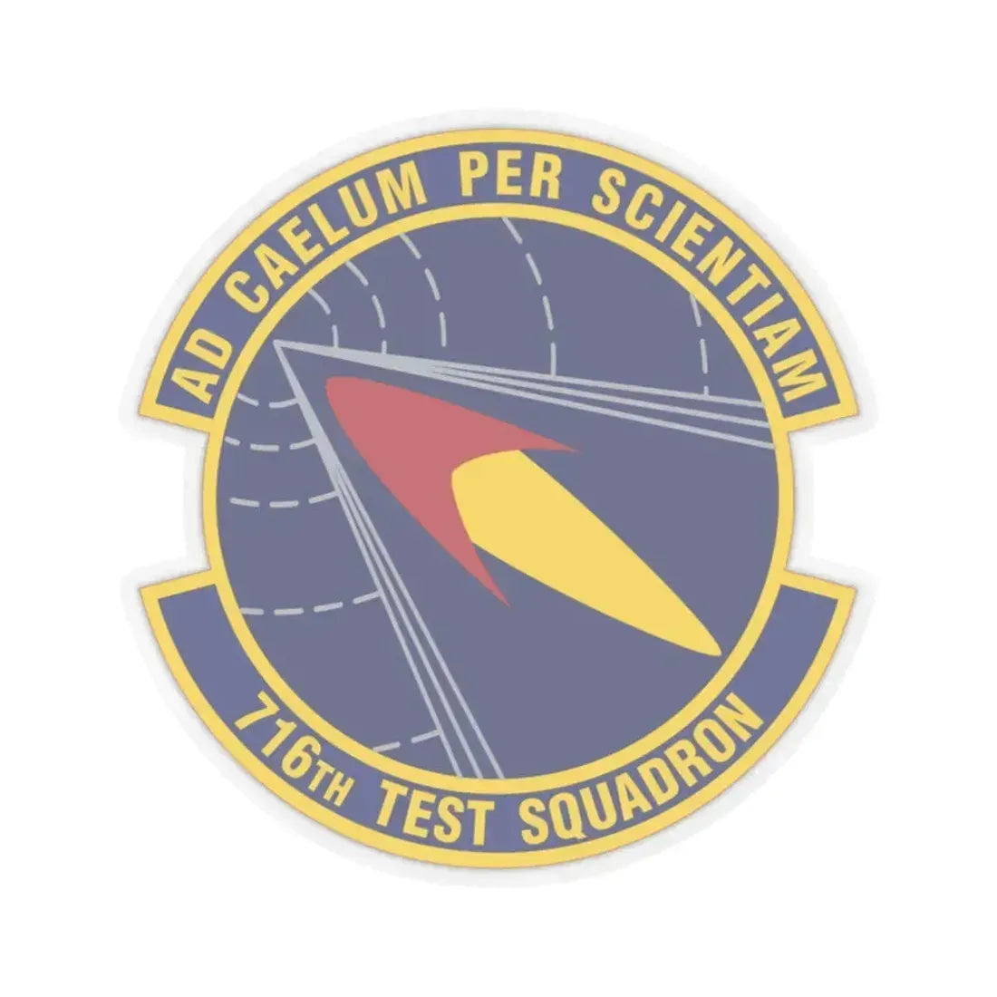 716th Test Squadron (U.S. Air Force) STICKER Vinyl Kiss-Cut Decal 2 Inch Transparent - The Sticker Space