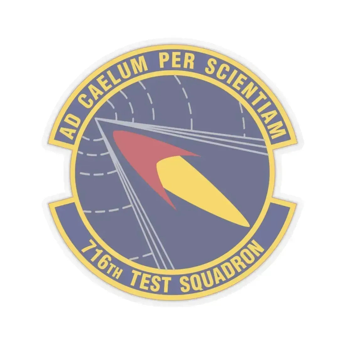 716th Test Squadron (U.S. Air Force) STICKER Vinyl Kiss-Cut Decal 3 Inch Transparent - The Sticker Space