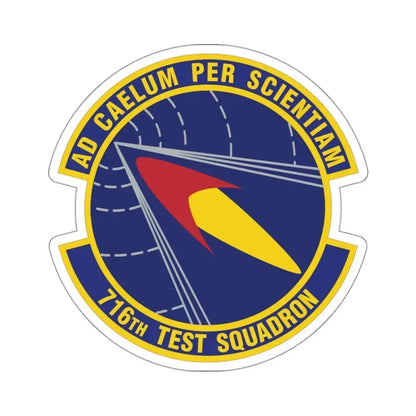 716th Test Squadron (U.S. Air Force) STICKER Vinyl Kiss-Cut Decal 3 Inch White - The Sticker Space