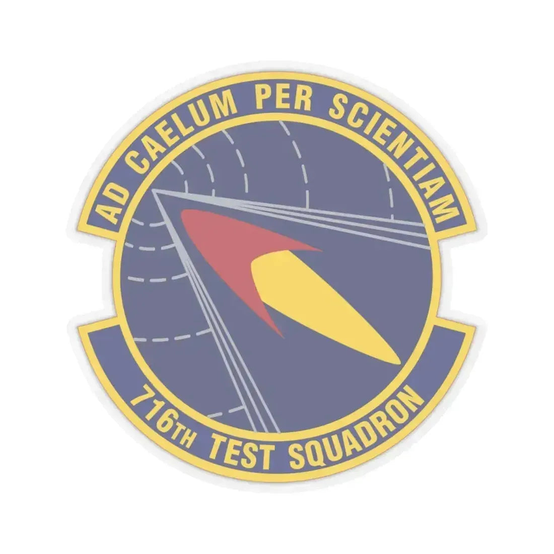716th Test Squadron (U.S. Air Force) STICKER Vinyl Kiss-Cut Decal 4 Inch Transparent - The Sticker Space