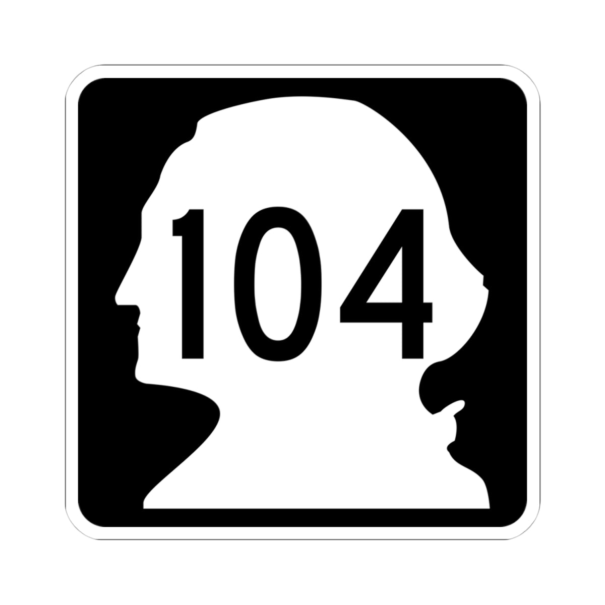 WA-104 (Washington) (Road Sign) STICKER Vinyl Kiss-Cut Decal