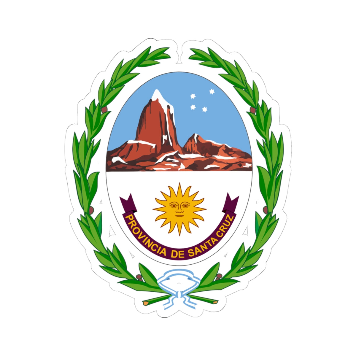 Coat of Arms Santa Cruz Argentina - STICKER Vinyl Kiss-Cut Decal