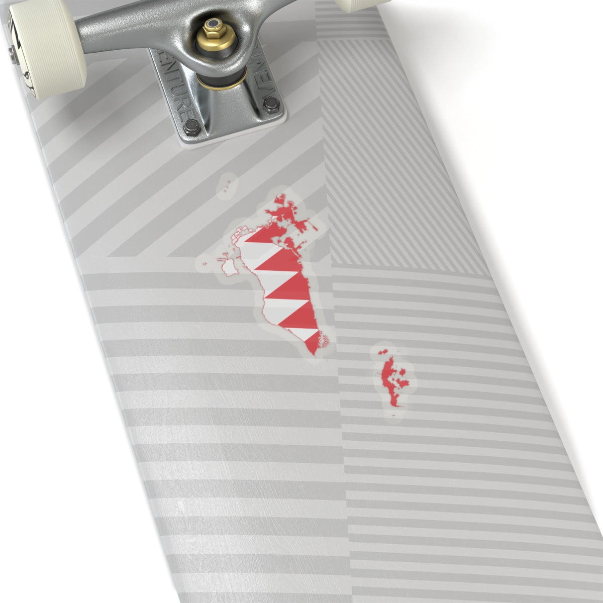 Flag-map of Bahrain2 (Bahrain) STICKER Vinyl Kiss-Cut Decal