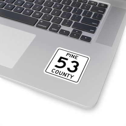 Pine County Route 53 MN (Minnesota) (Road Sign) STICKER Vinyl Kiss-Cut Decal