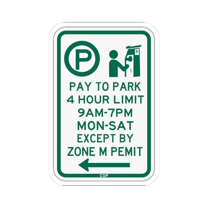 PBOT Road sign P4426L (Oregon) (Road Sign) STICKER Vinyl Kiss-Cut Decal