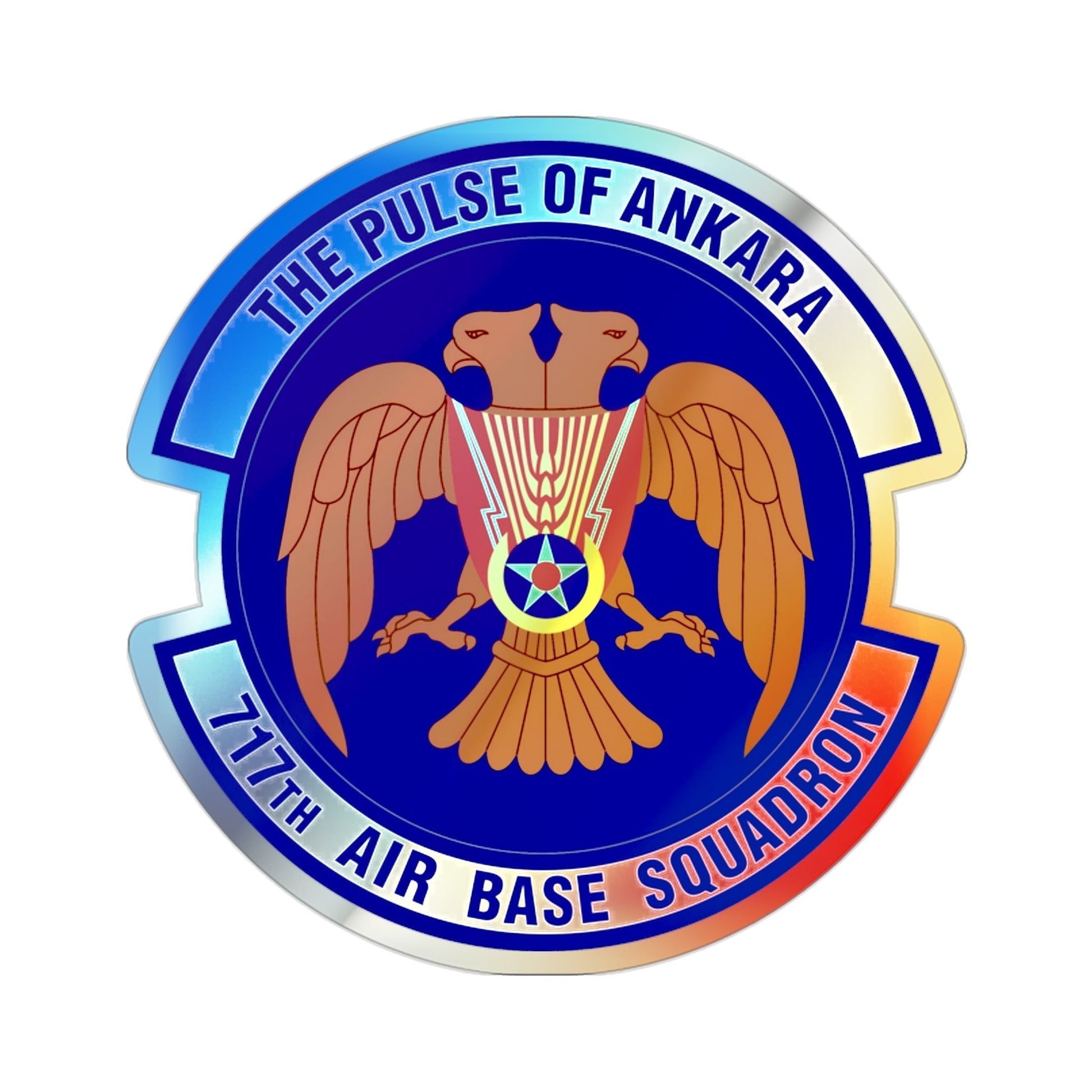 717th Air Base Squadron (U.S. Air Force) Holographic STICKER Die-Cut Vinyl Decal-2 Inch-The Sticker Space