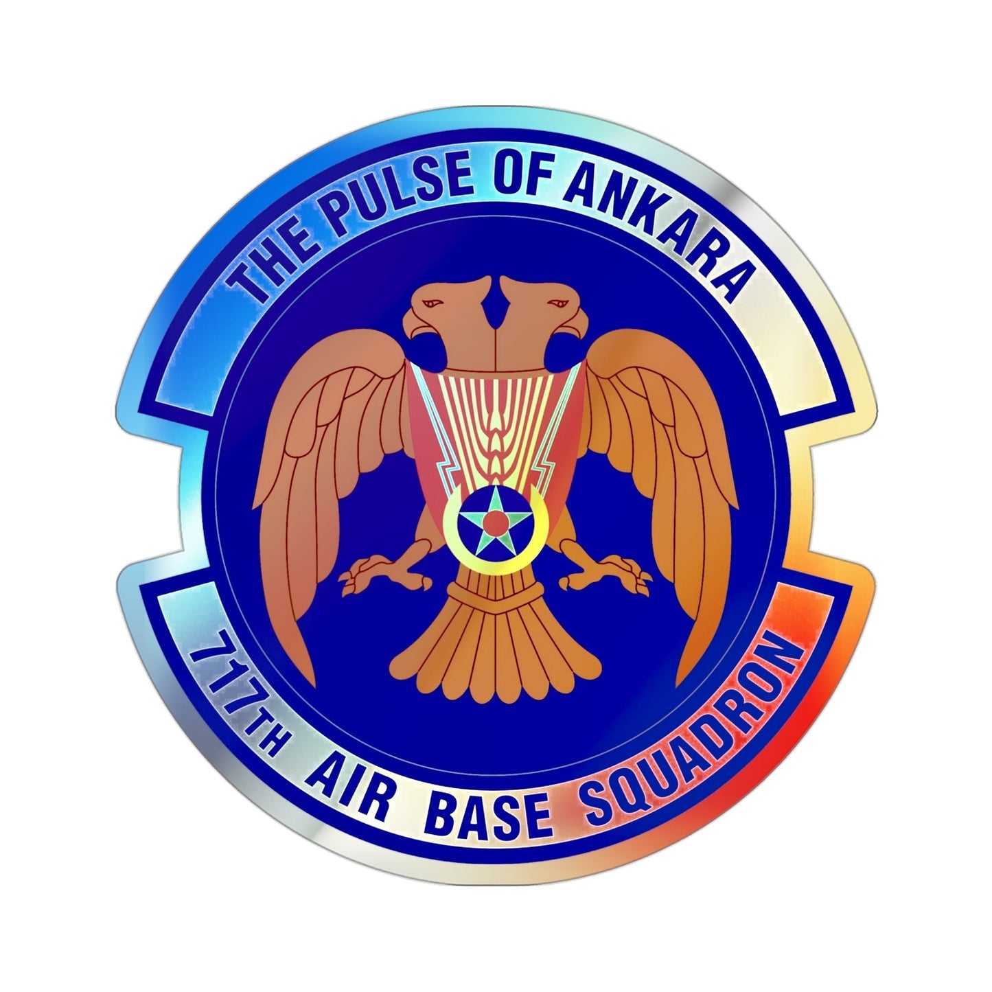 717th Air Base Squadron (U.S. Air Force) Holographic STICKER Die-Cut Vinyl Decal-3 Inch-The Sticker Space