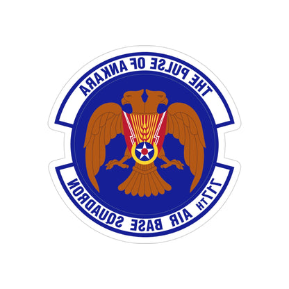 717th Air Base Squadron (U.S. Air Force) REVERSE PRINT Transparent STICKER-4" × 4"-The Sticker Space