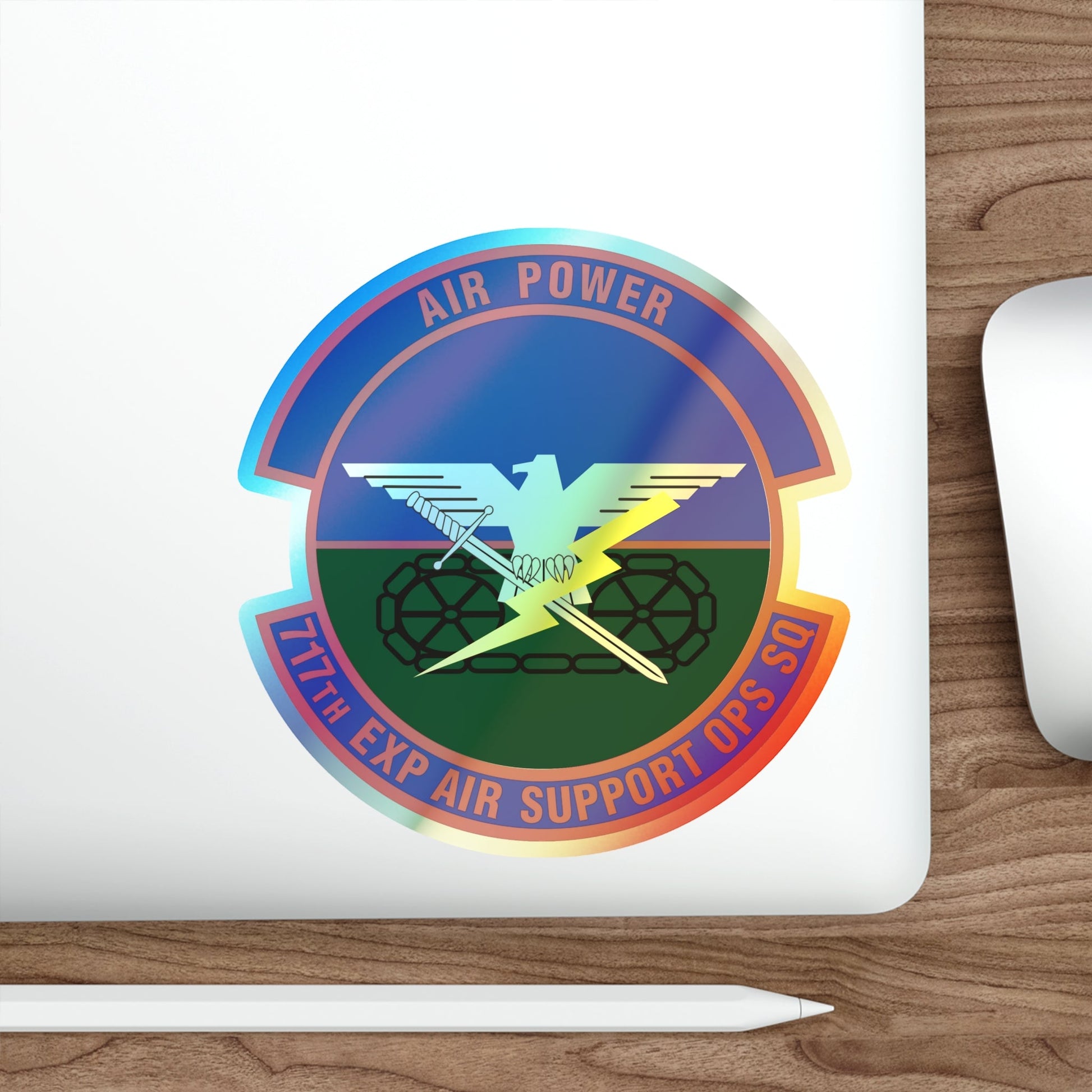 717th Expeditionary Air Support Operations Squadron (U.S. Air Force) Holographic STICKER Die-Cut Vinyl Decal-The Sticker Space