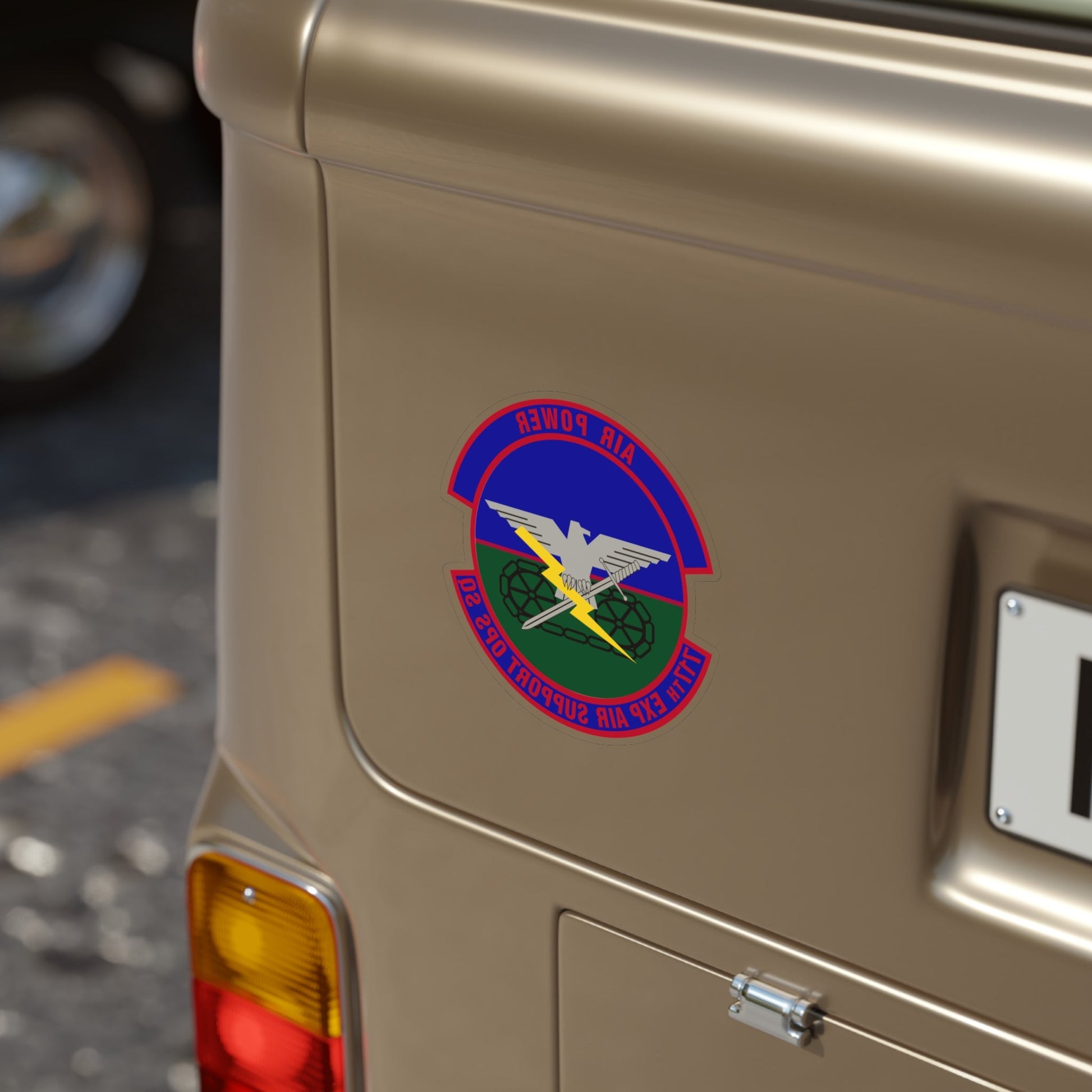 717th Expeditionary Air Support Operations Squadron (U.S. Air Force) REVERSE PRINT Transparent STICKER-The Sticker Space