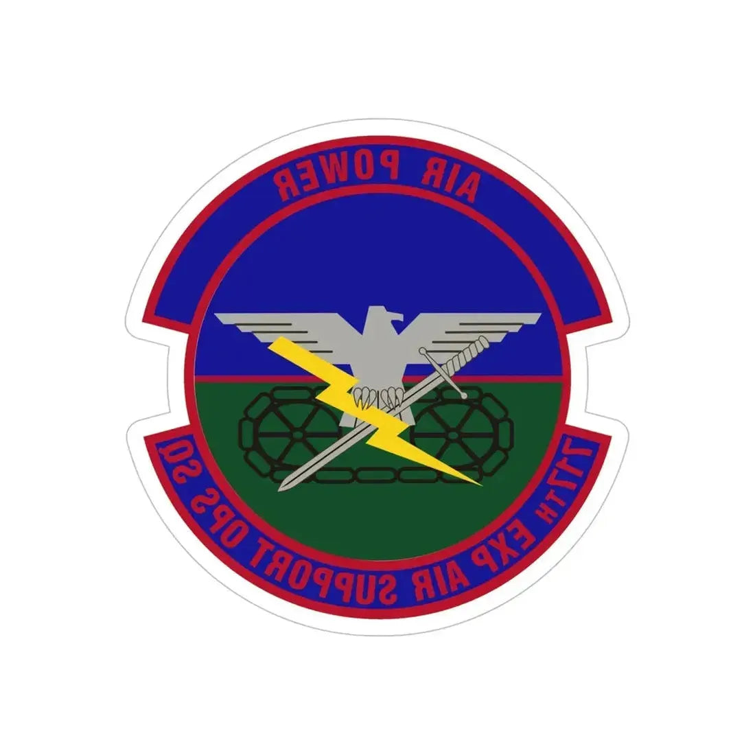 717th Expeditionary Air Support Operations Squadron (U.S. Air Force) REVERSE PRINT Transparent Die-Cut STICKER - The Sticker Space