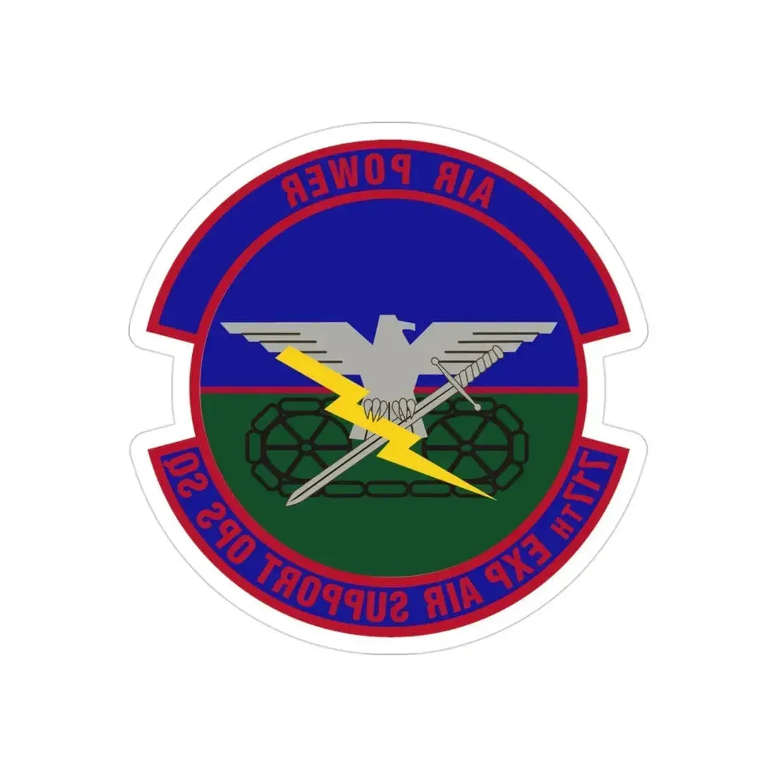 717th Expeditionary Air Support Operations Squadron (U.S. Air Force) REVERSE PRINT Transparent Die-Cut STICKER - The Sticker Space