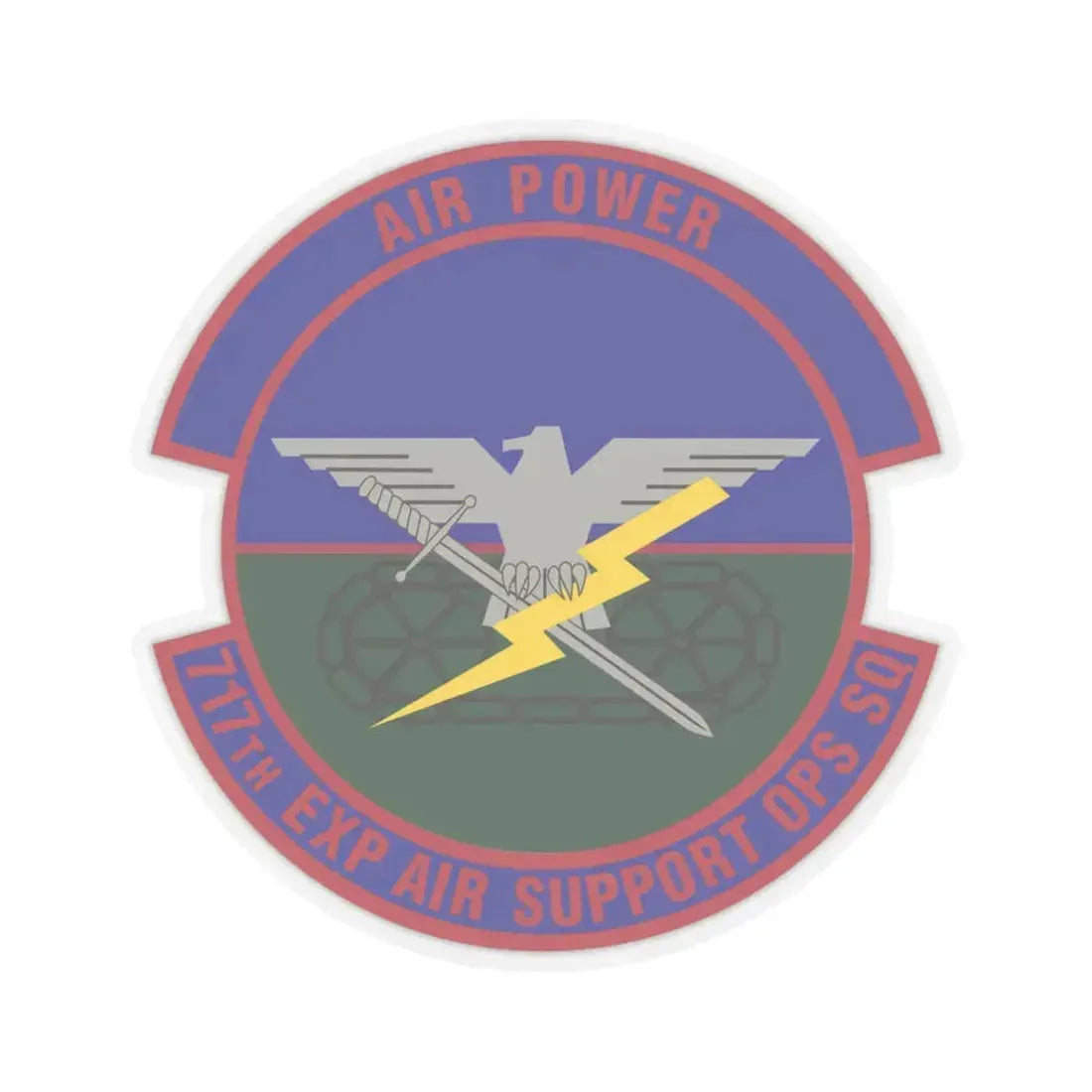 717th Expeditionary Air Support Operations Squadron (U.S. Air Force) STICKER Vinyl Kiss-Cut Decal 4 Inch Transparent - The Sticker Space