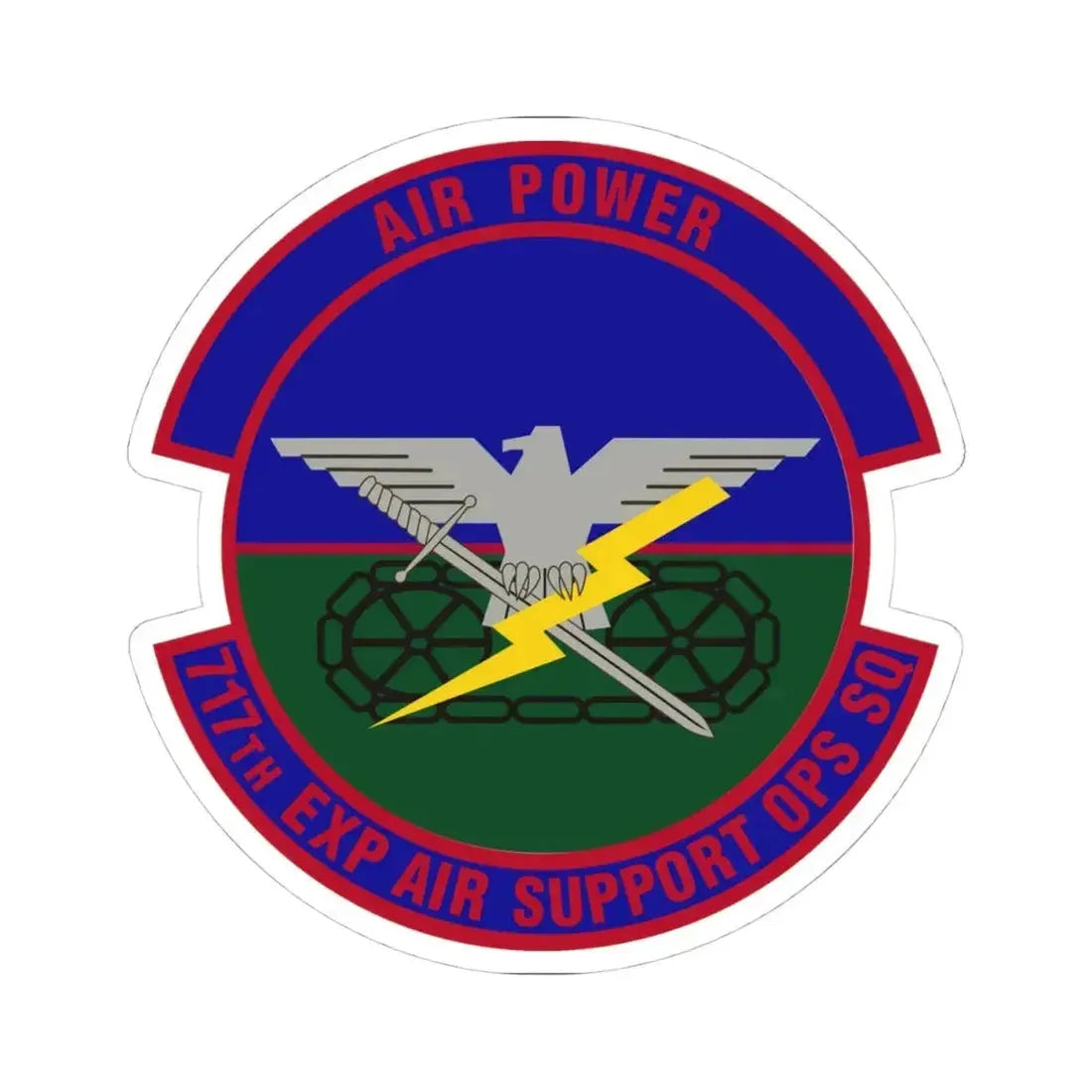 717th Expeditionary Air Support Operations Squadron (U.S. Air Force) STICKER Vinyl Kiss-Cut Decal 4 Inch White - The Sticker Space