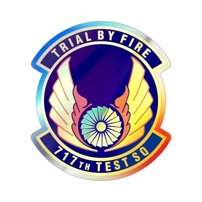 717th Test Squadron (U.S. Air Force) Holographic STICKER Die-Cut Vinyl Decal 2 Inch Holographic - The Sticker Space