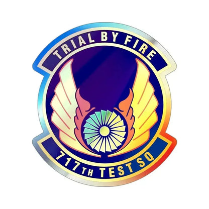 717th Test Squadron (U.S. Air Force) Holographic STICKER Die-Cut Vinyl Decal 4 Inch Holographic - The Sticker Space