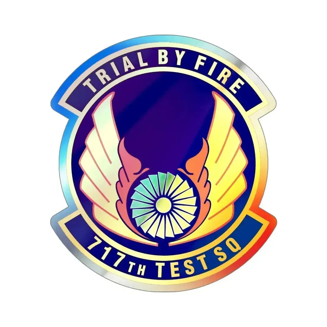 717th Test Squadron (U.S. Air Force) Holographic STICKER Die-Cut Vinyl Decal 5 Inch Holographic - The Sticker Space