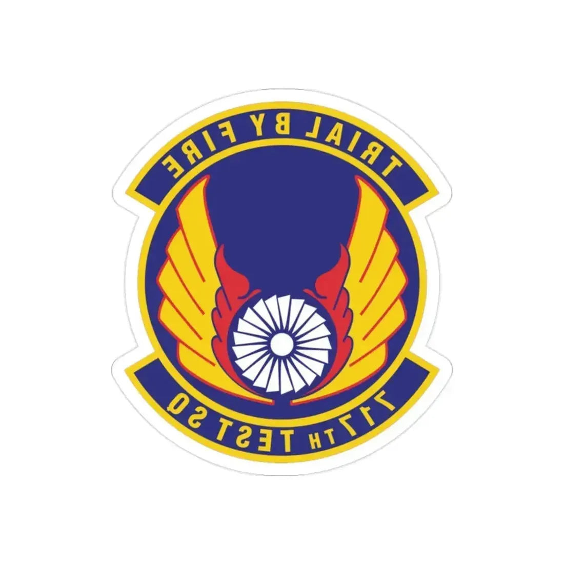 717th Test Squadron (U.S. Air Force) REVERSE PRINT Transparent Die-Cut STICKER 2 Inch Die-Cut Transparent - The Sticker Space
