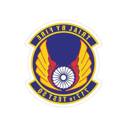 717th Test Squadron (U.S. Air Force) REVERSE PRINT Transparent Die-Cut STICKER 2 Inch Die-Cut Transparent - The Sticker Space