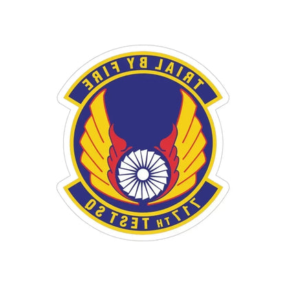 717th Test Squadron (U.S. Air Force) REVERSE PRINT Transparent Die-Cut STICKER - The Sticker Space