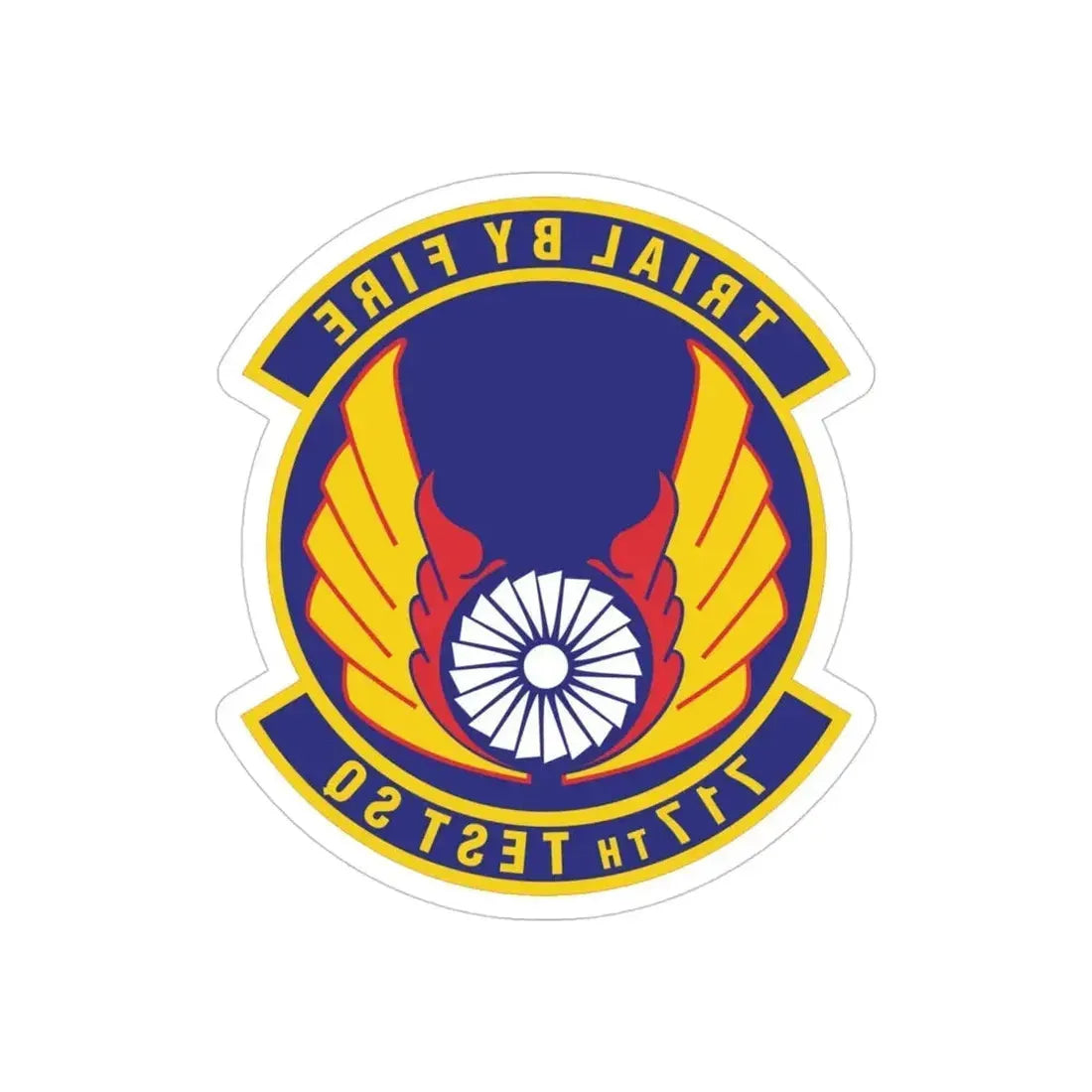 717th Test Squadron (U.S. Air Force) REVERSE PRINT Transparent Die-Cut STICKER - The Sticker Space