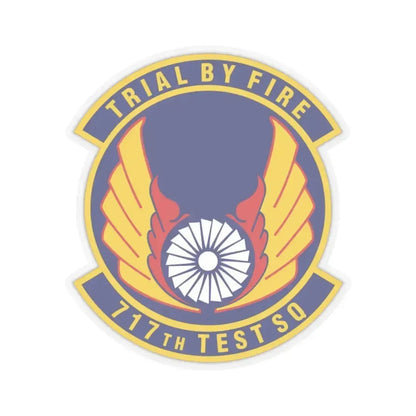 717th Test Squadron (U.S. Air Force) STICKER Vinyl Kiss-Cut Decal 4 Inch Transparent - The Sticker Space