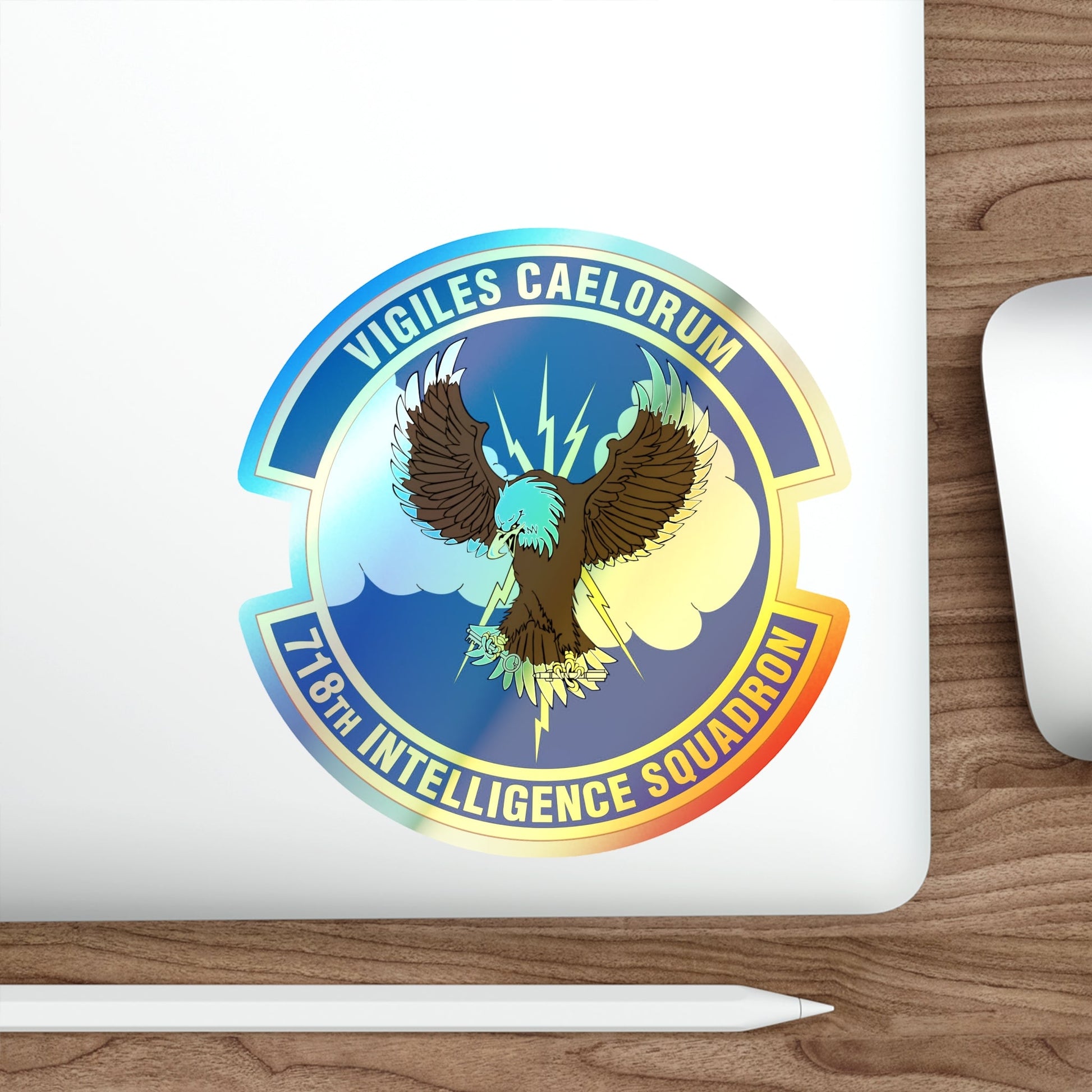 718 Intelligence Sq AFRC (U.S. Air Force) Holographic STICKER Die-Cut Vinyl Decal-The Sticker Space