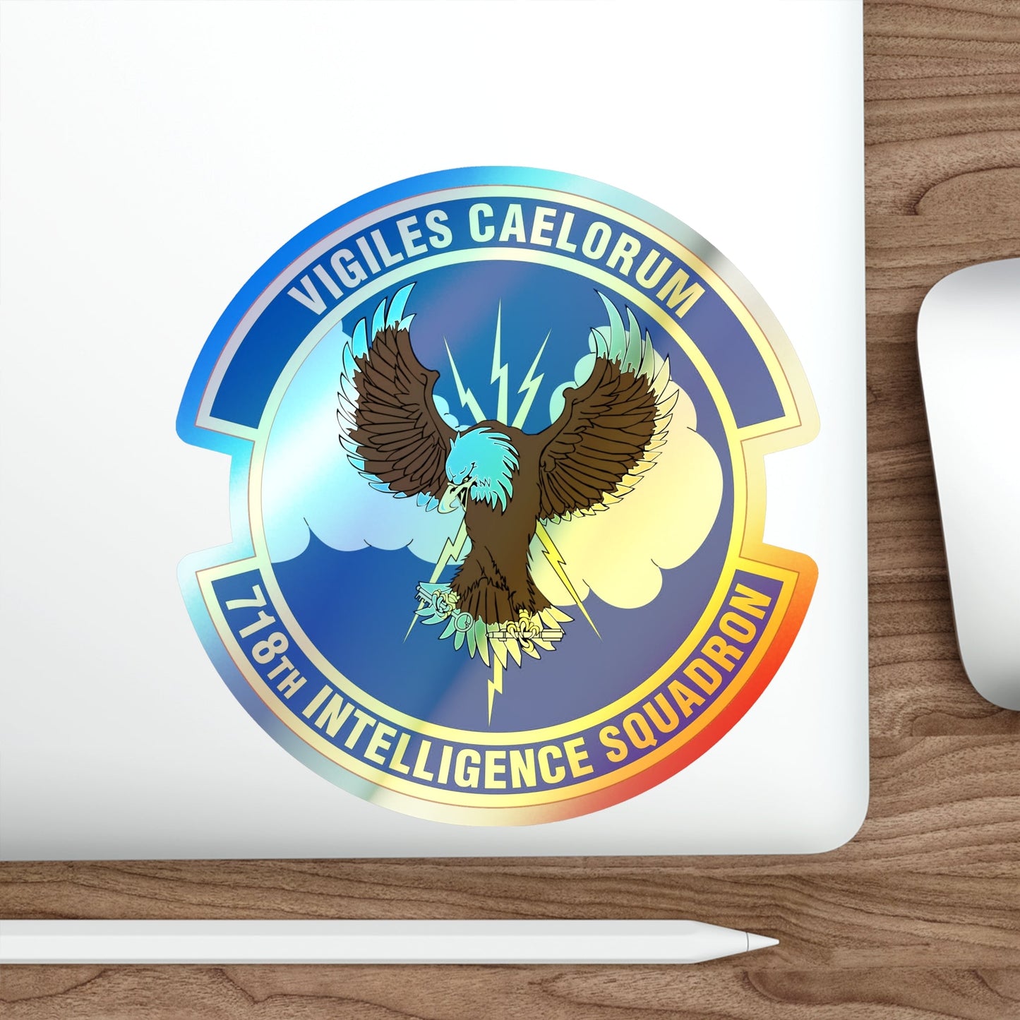 718 Intelligence Sq AFRC (U.S. Air Force) Holographic STICKER Die-Cut Vinyl Decal-The Sticker Space