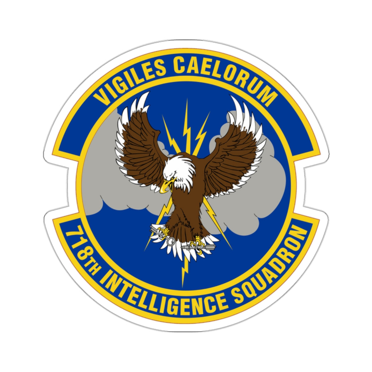 718 Intelligence Sq AFRC (U.S. Air Force) STICKER Vinyl Die-Cut Decal-White-The Sticker Space