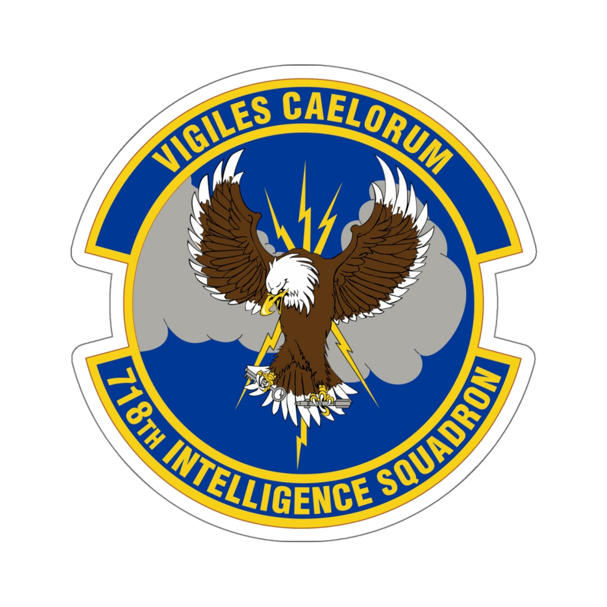 718 Intelligence Sq AFRC (U.S. Air Force) STICKER Vinyl Die-Cut Decal-White-The Sticker Space