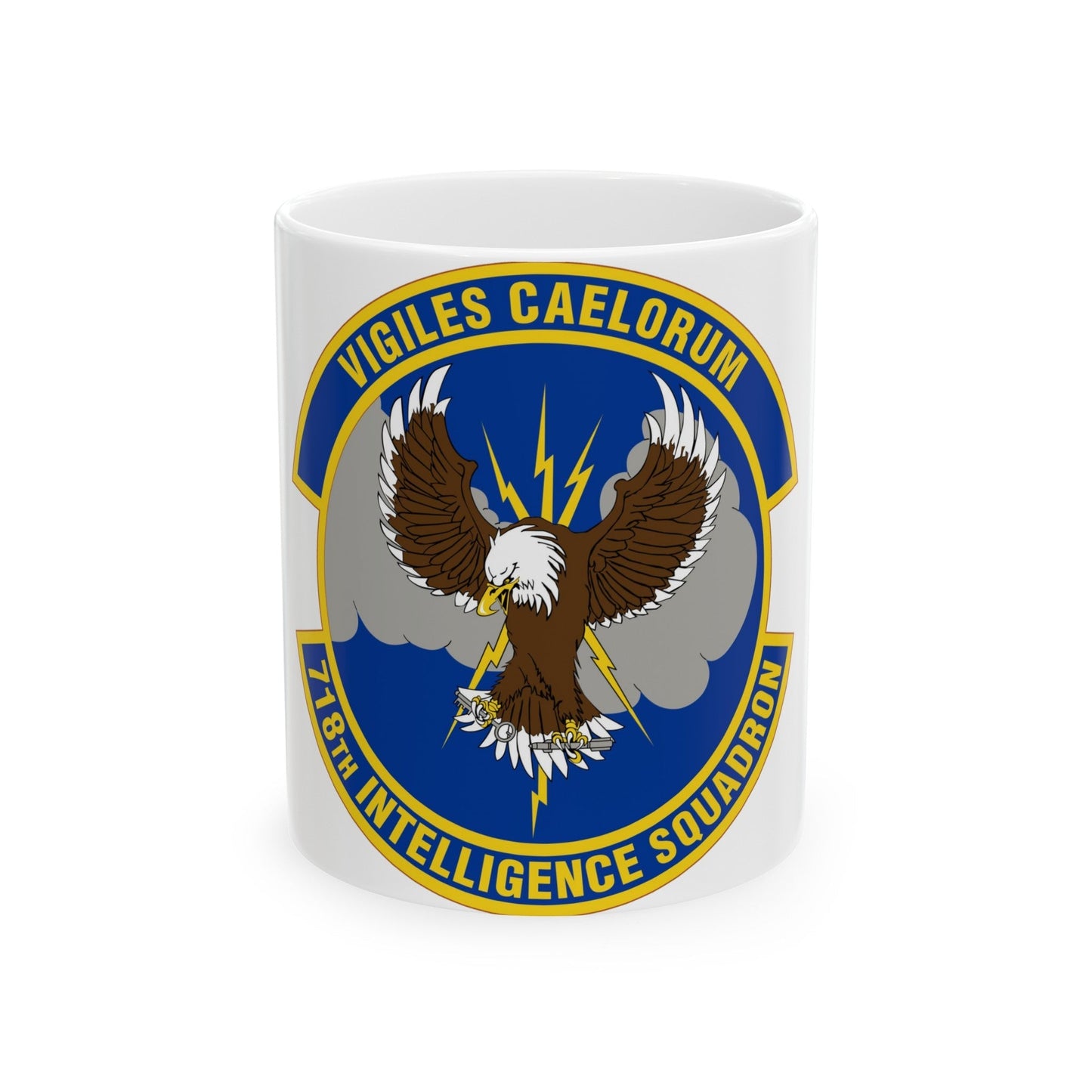 718 Intelligence Sq AFRC (U.S. Air Force) White Coffee Mug-11oz-The Sticker Space