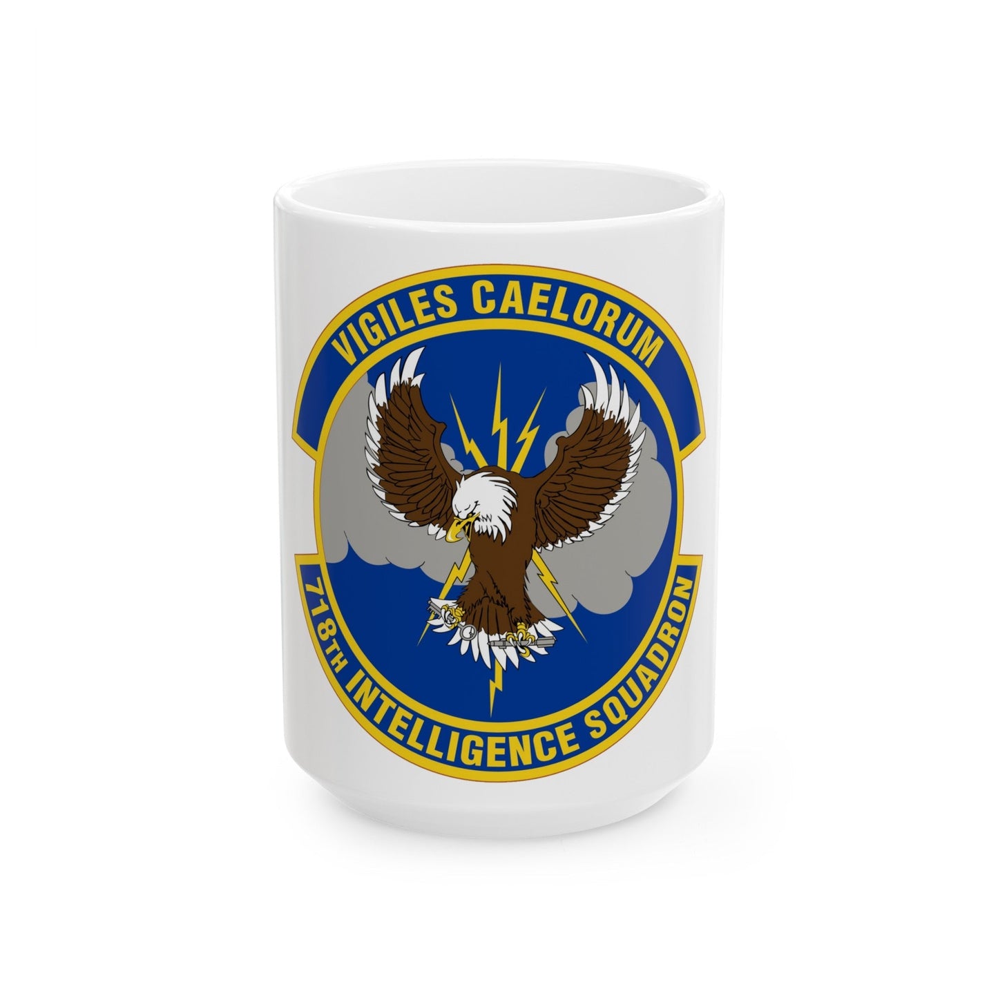 718 Intelligence Sq AFRC (U.S. Air Force) White Coffee Mug-15oz-The Sticker Space