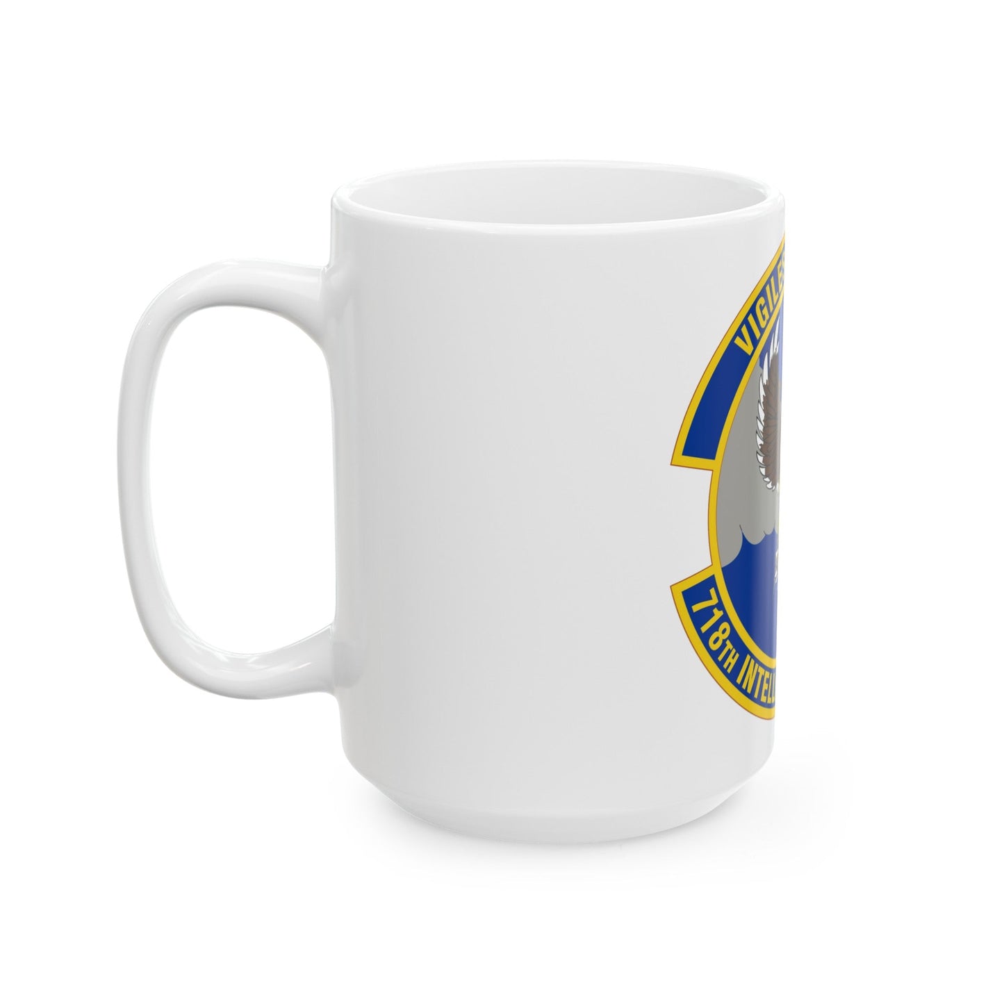 718 Intelligence Sq AFRC (U.S. Air Force) White Coffee Mug-The Sticker Space