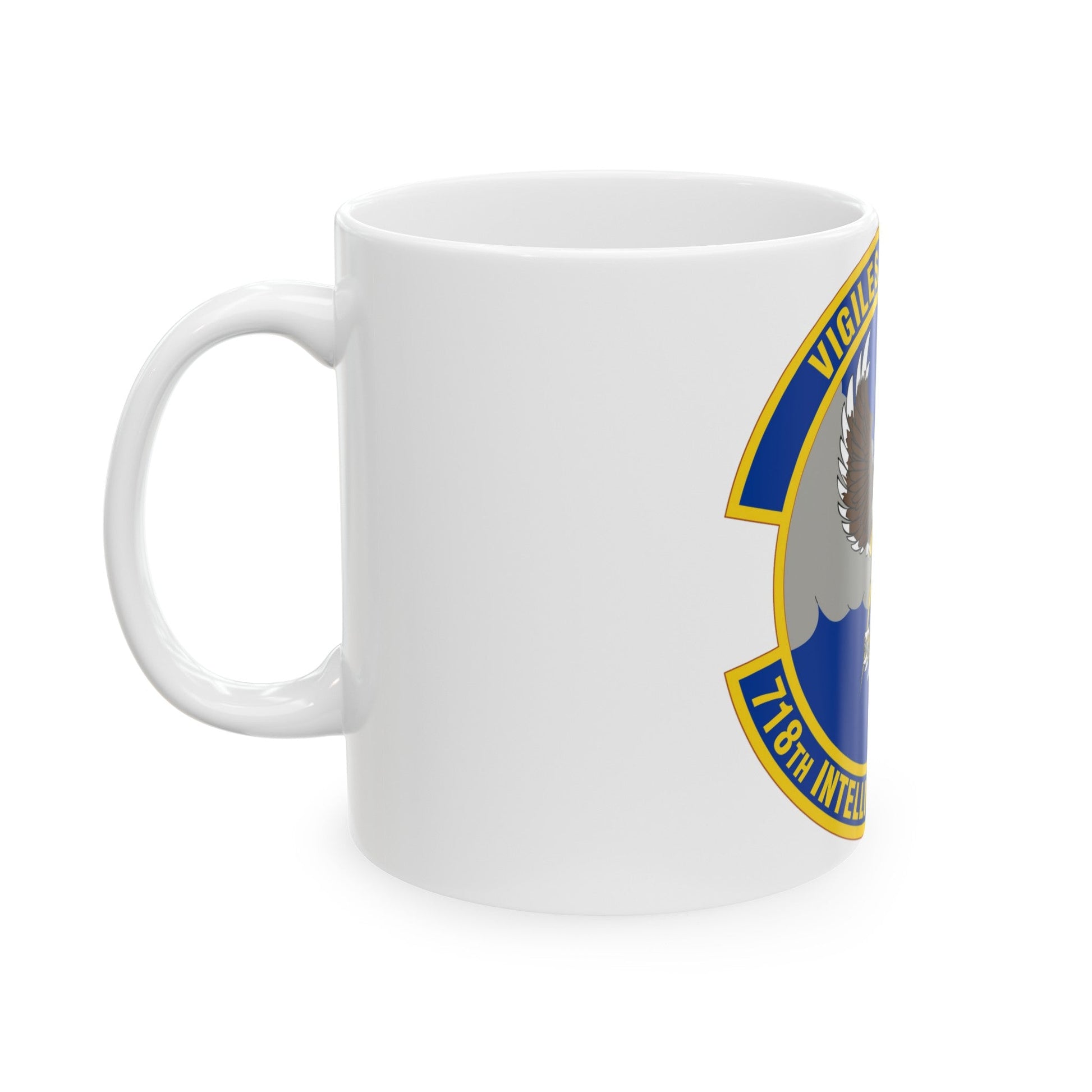 718 Intelligence Sq AFRC (U.S. Air Force) White Coffee Mug-The Sticker Space