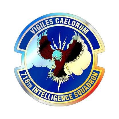 718 Intelligence Sq AFRC (U.S. Air Force) Holographic STICKER Die-Cut Vinyl Decal - The Sticker Space