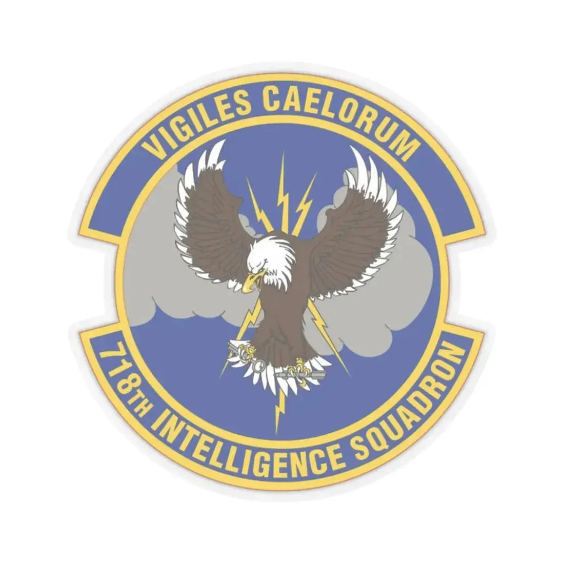 718 Intelligence Sq AFRC (U.S. Air Force) STICKER Vinyl Kiss-Cut Decal 2 Inch Transparent - The Sticker Space