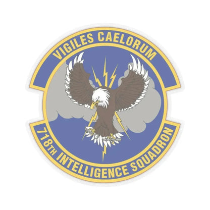718 Intelligence Sq AFRC (U.S. Air Force) STICKER Vinyl Kiss-Cut Decal 2 Inch Transparent - The Sticker Space
