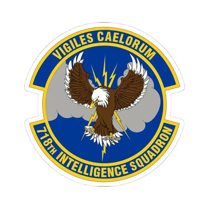 718 Intelligence Sq AFRC (U.S. Air Force) STICKER Vinyl Kiss-Cut Decal 4 Inch White - The Sticker Space
