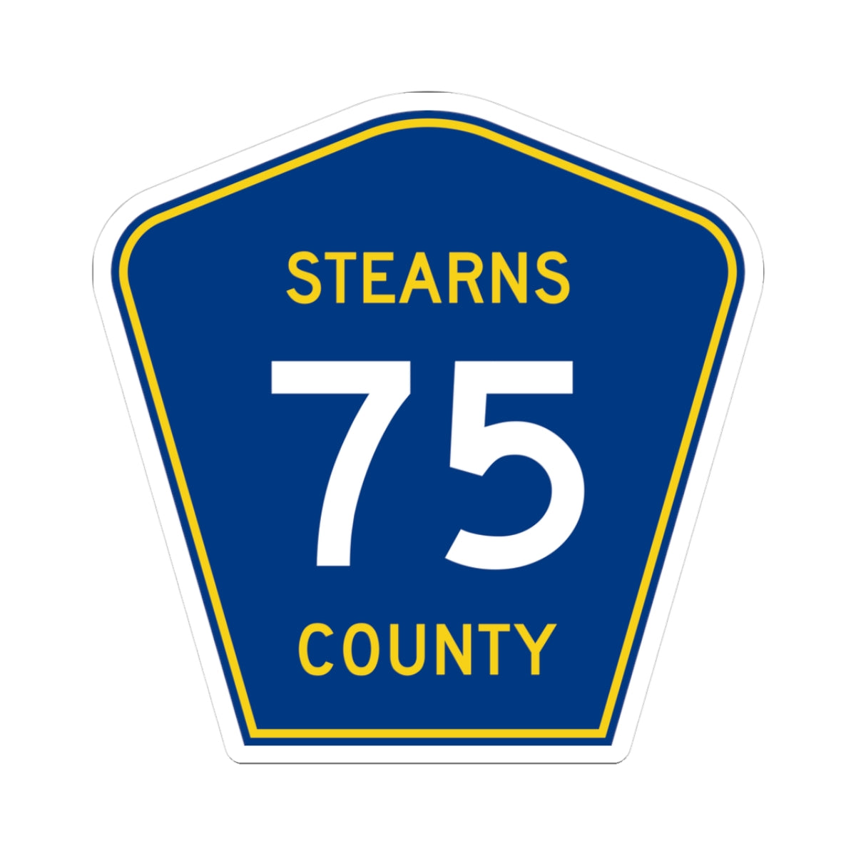 Stearns County Route 75 (Minnesota) (Road Sign) STICKER Vinyl Kiss-Cut Decal