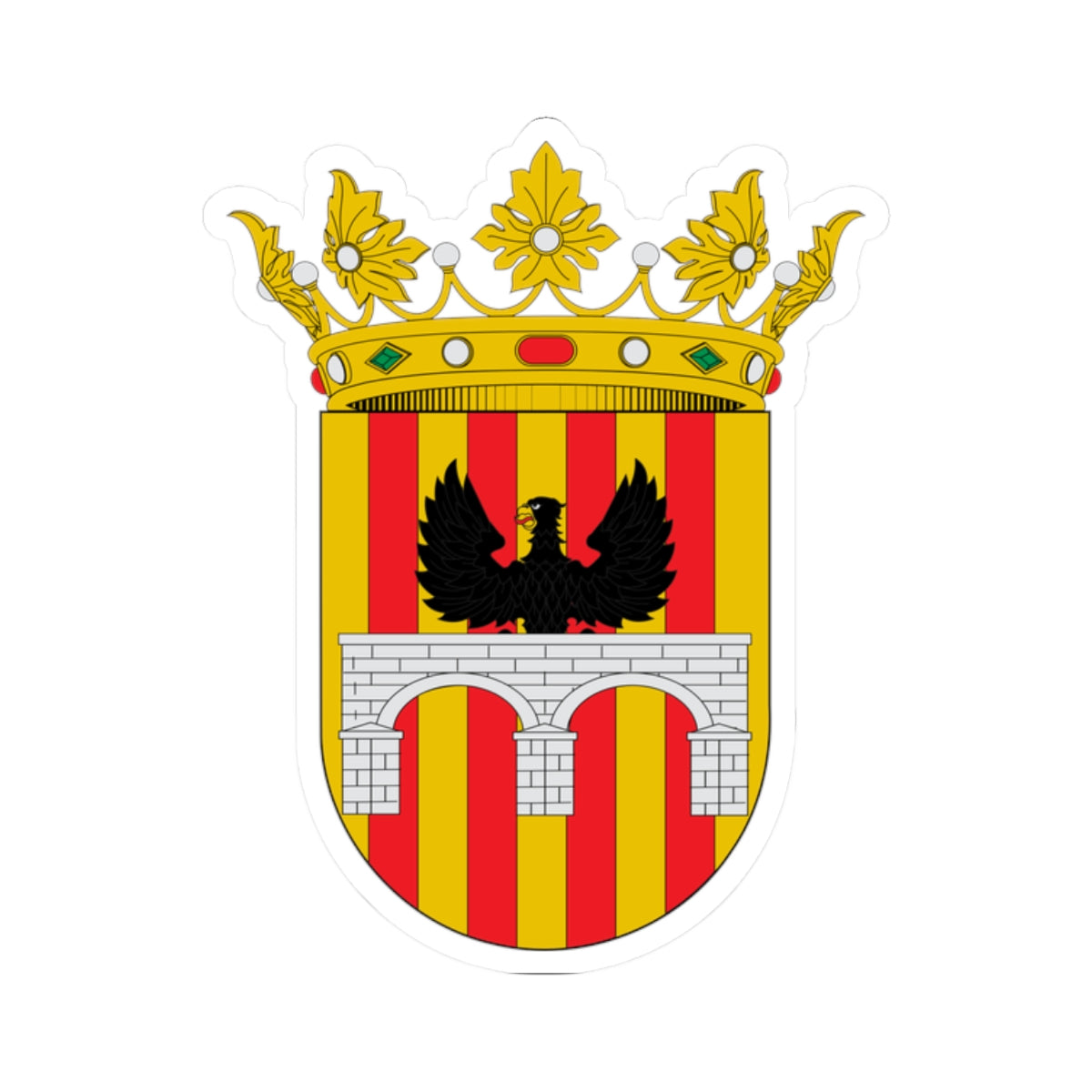 Escudo de Ariza (Spain) (Coat of Arms) STICKER Vinyl Kiss-Cut Decal