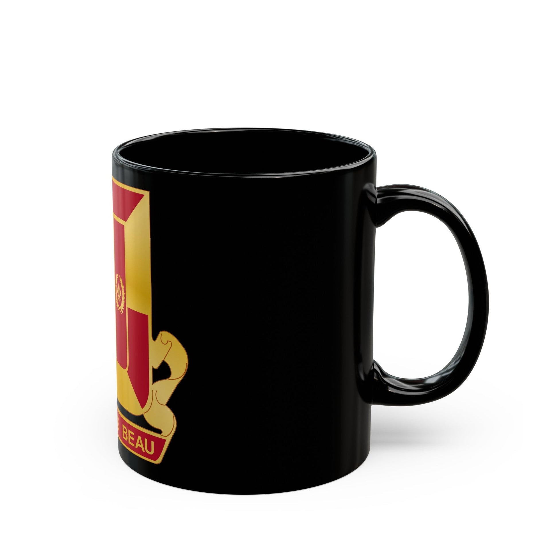 718th Antiaircraft Artillery Gun Battalion (U.S. Army) Black Coffee Mug-The Sticker Space