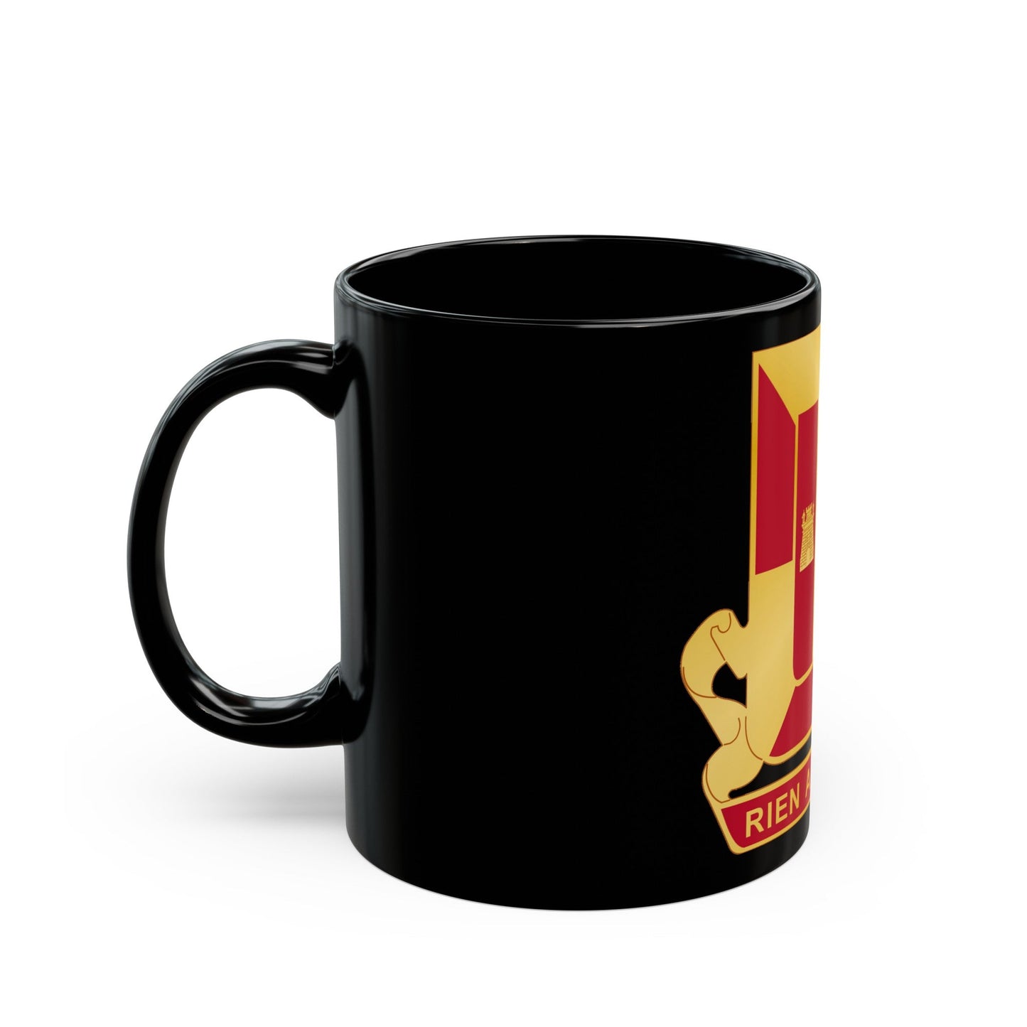 718th Antiaircraft Artillery Gun Battalion (U.S. Army) Black Coffee Mug-The Sticker Space