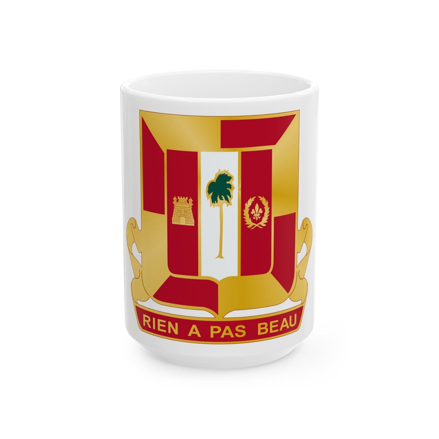 718th Antiaircraft Artillery Gun Battalion (U.S. Army) White Coffee Mug-15oz-The Sticker Space