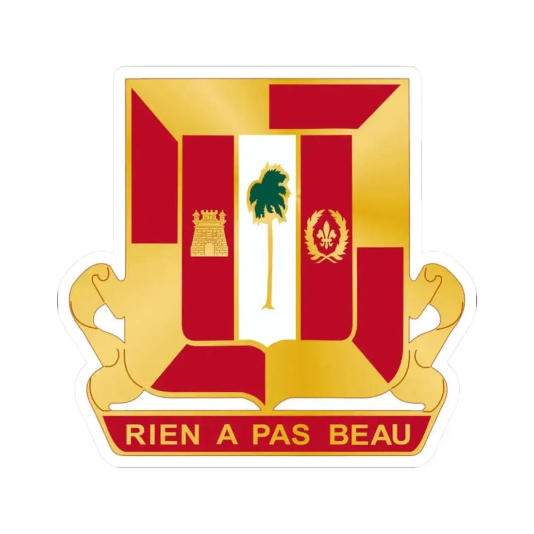 718th Antiaircraft Artillery Gun Battalion (U.S. Army) STICKER Vinyl Kiss-Cut Decal 2 Inch White - The Sticker Space