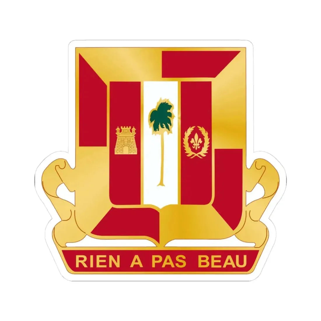 718th Antiaircraft Artillery Gun Battalion (U.S. Army) STICKER Vinyl Kiss-Cut Decal 3 Inch White - The Sticker Space