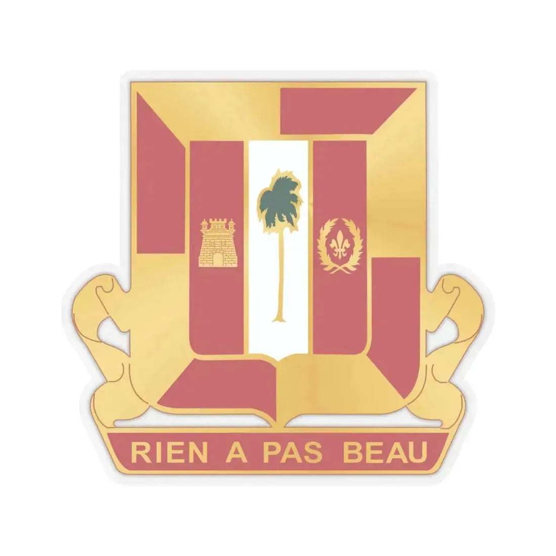 718th Antiaircraft Artillery Gun Battalion (U.S. Army) STICKER Vinyl Kiss-Cut Decal 4 Inch Transparent - The Sticker Space