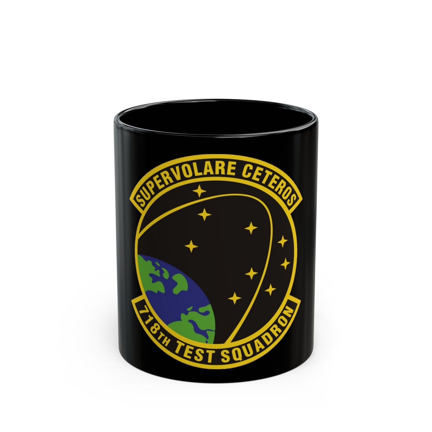 718th Test Squadron (U.S. Air Force) Black Coffee Mug-11oz-The Sticker Space