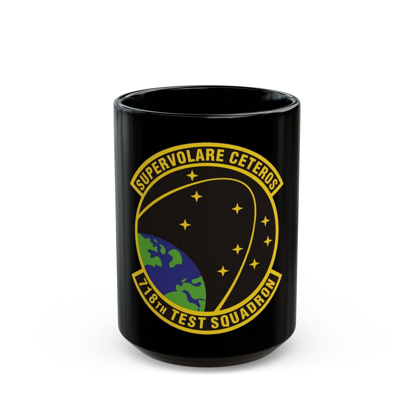 718th Test Squadron (U.S. Air Force) Black Coffee Mug-15oz-The Sticker Space