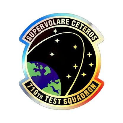 718th Test Squadron (U.S. Air Force) Holographic STICKER Die-Cut Vinyl Decal 2 Inch Holographic - The Sticker Space
